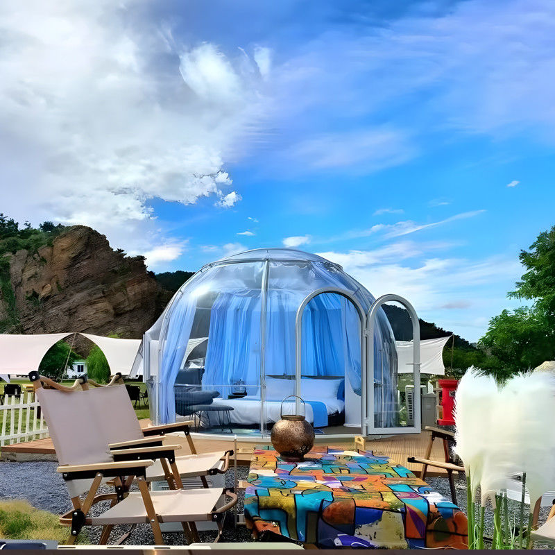 Prefab Modern Sunroom Dome Rumah Taman Rumah Glamping Resort Dome Tent