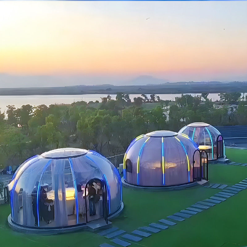 Prefab Modern Sunroom Dome Rumah Taman Rumah Glamping Resort Dome Tent