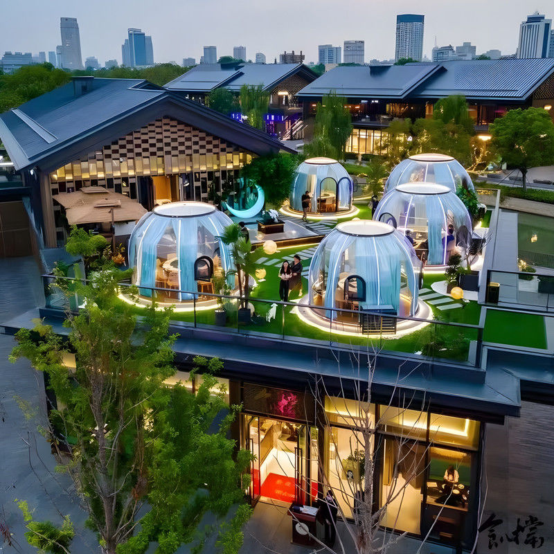 Prefab Modern Sunroom Dome Rumah Taman Rumah Glamping Resort Dome Tent