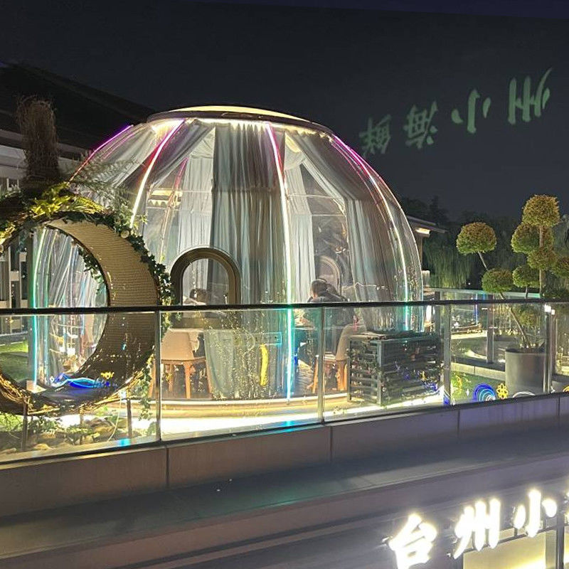 3m x 2.3m Igloo Bubble Tent Waterproof PC Clear Dome Tent untuk pesta dan acara