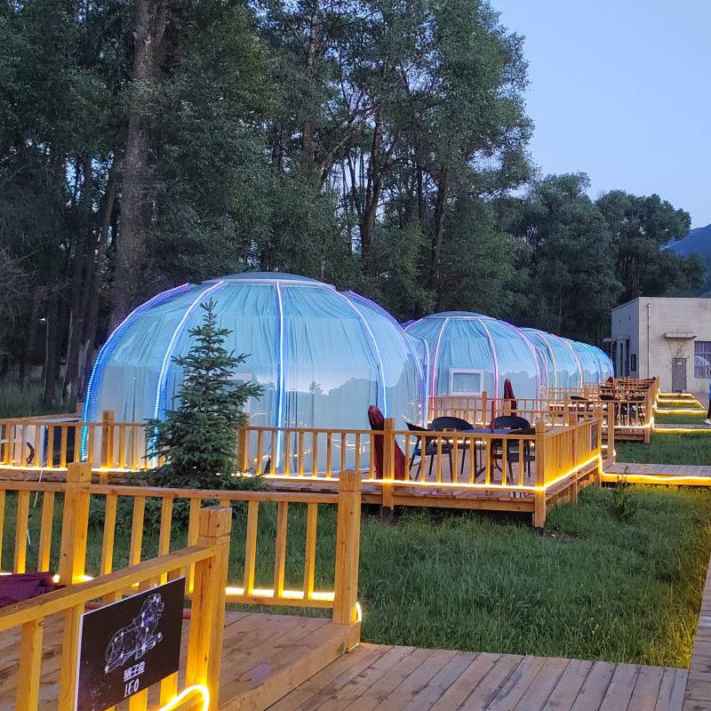3m x 2.3m Igloo Bubble Tent Waterproof PC Clear Dome Tent untuk pesta dan acara