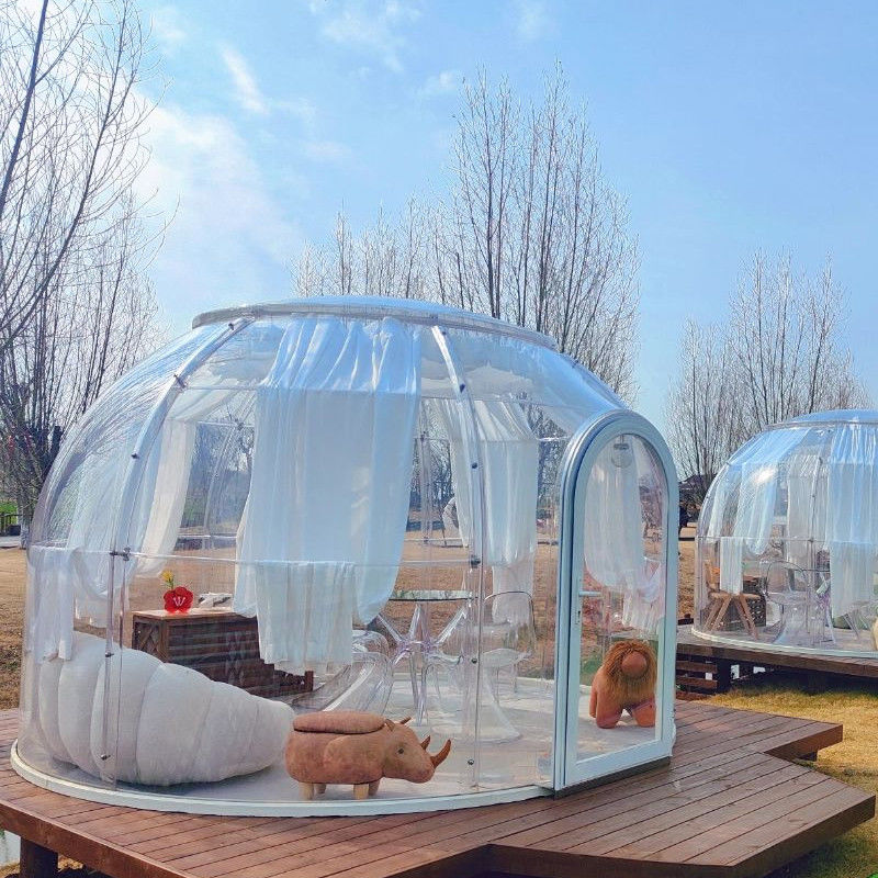 3m x 2.3m Clear Dome House Igloo Bubble Tent dengan pesta dan acara