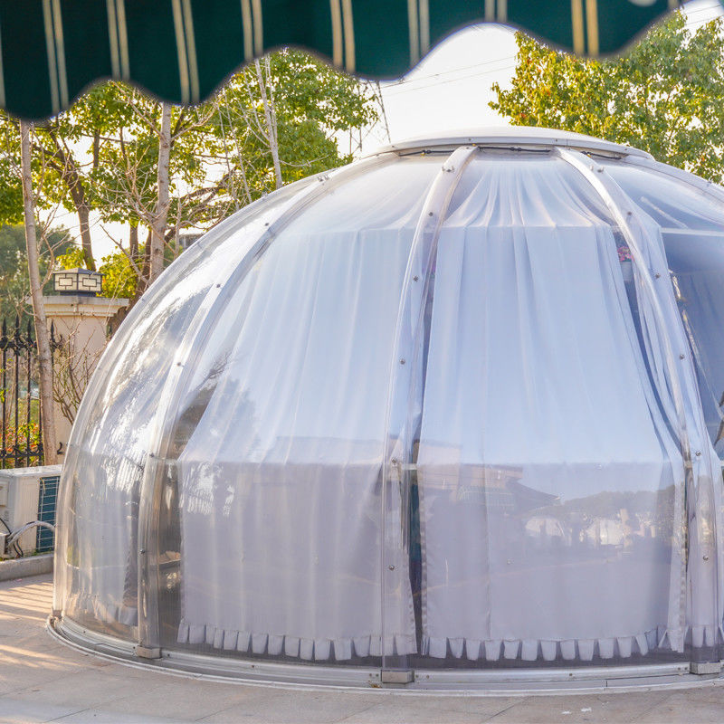 PC Aluminium Material Bubble Tent House 2.8m Tinggi Dome Tent Untuk Camping Luar Ruangan